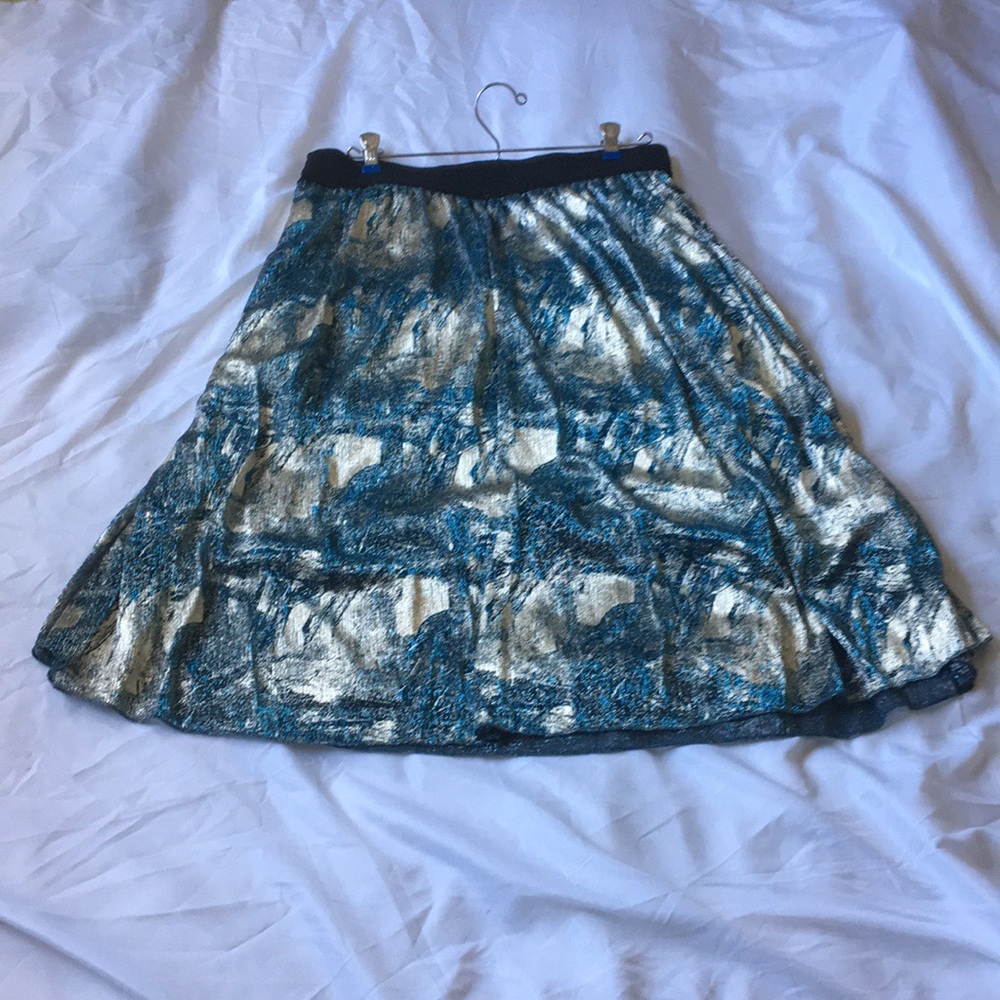 Lularoe elegant Jill teal/silver medium